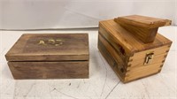 Wood Shoe Valet W/ Extra Box Of Supplies