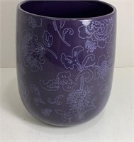 Wastebasket Ceramic Purple Fine Lines Brand