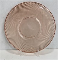 Pink Depression Glass Swirl Platter