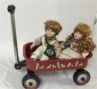 Red Heads in a Red Wagon - Dolls