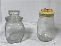 2pc Glass Candy Jars