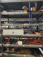CONTENTS OF SHELF - HOSES, CLAMPS, SOCKETS, ETC