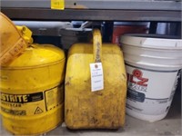 ASST. GAS CANS, SEALERS, ETC -ON FLOOR BELOW SHELF