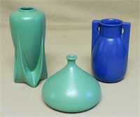 Prairie Arts Teco Pottery Vases.