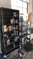 SHELF LOT OF ASSORTED OILS AND SUPPLIES