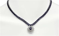 AIGL $ 26,250 56.68 Cts Sapphire Diamond Necklace