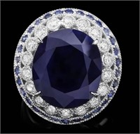 AIGL $ 9200  15.50 Cts Sapphire Diamond Ring