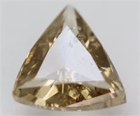 Certified 2.21 Cts Brown Trillion Loose Diamond