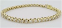 2.50 Cts Diamond Tennis Bracelet 14 Kt