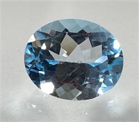 Certified 5.50 Cts Natural Oval Cut  Blue Topaz