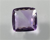 Certified 14.80 Cts Natural Cushion Cut Amethyst