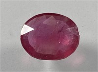 Certified 5.90 Cts Natural Oval Cut Ruby