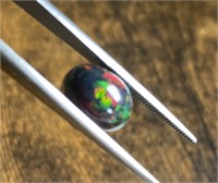 Certified 2.60 Cts Natural Ethiopian Black Opal