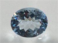 Certified 5.10 Cts Natural Oval Cut Blue Topaz