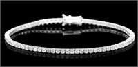 $12,520 - 18k White Gold 3.20cts Diamond Bracelet