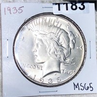 1935 Silver Peace Dollar GEM BU