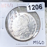 1824/1 Capped Bust Half Dollar UNCIRCULATED