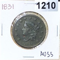 1831 Coronet Head Large Cent CHOICE AU
