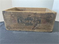 Edwin B. Stimpson Company wood crate