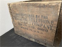 National Telephone Supply Company wood box