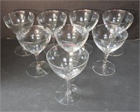 Silver-Rimmed Wine Glasses