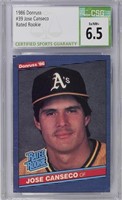 1986 Donruss #39 Jose Canseco Rated Rookie