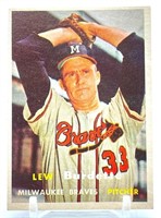 2 Cards - 1957 Lew Burdette #208