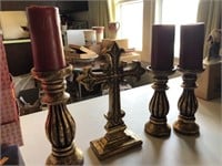 Candle Holders And Cross