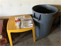 Trash Can And Table