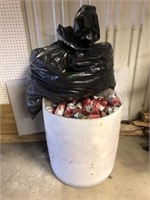 Sack And Barrel Full Of Cans