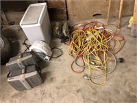 Heaters, Fan, Extension Cords, Saw And Cooler
