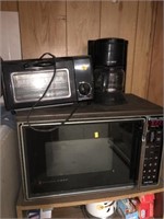 Stand, Microwave, Toaster Oven And Coffee Maker