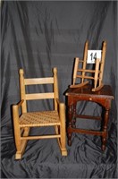 Small Rocking Chairs and Side Table