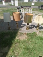 4 BRASS LAMPS