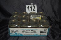 (12) Ball Half Pint Mason Jars