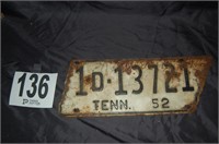 1952 Tennessee License Plate