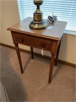 Antique Walnut 1 Drawer Stand