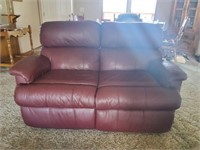 Faux Leather Dual Reclining Loveseat goodcondition