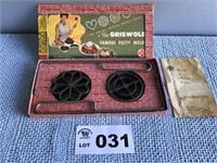 GRISWOLD #1 SHALLOW PATTERN PATTY MOLD
