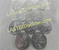 10 type II 2021 Uncirculated Silver Eagle Coins #1