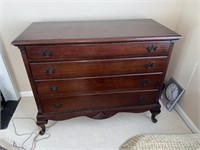 Vintage Mahogany Chippendale-Style Chest of Drawer