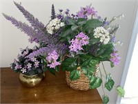 Pair of Faux House Plants / Floral Arrangements