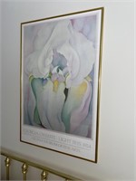 Vintage Georgia O'Keeffe Light Iris Framed Poster