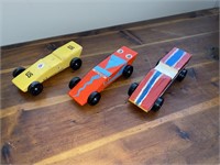 Vintage Collection of Pinewood Derby Cars