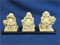 Hear Speak See No Evil Buddha Figures