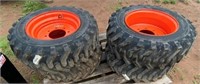 New - 10x16 5's Skid Loader Tires on Rims
