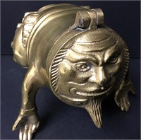 Vintage Levenger Brass Money Man Bank 4"