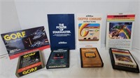 Vintage 4pc Atari Games w/ Books