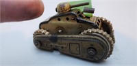Vintage Gama Tin Toy Windup Army T-56 Tank Mader