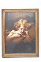 CUPID ASLEEP No. 1901 Copyrighted Framed Print